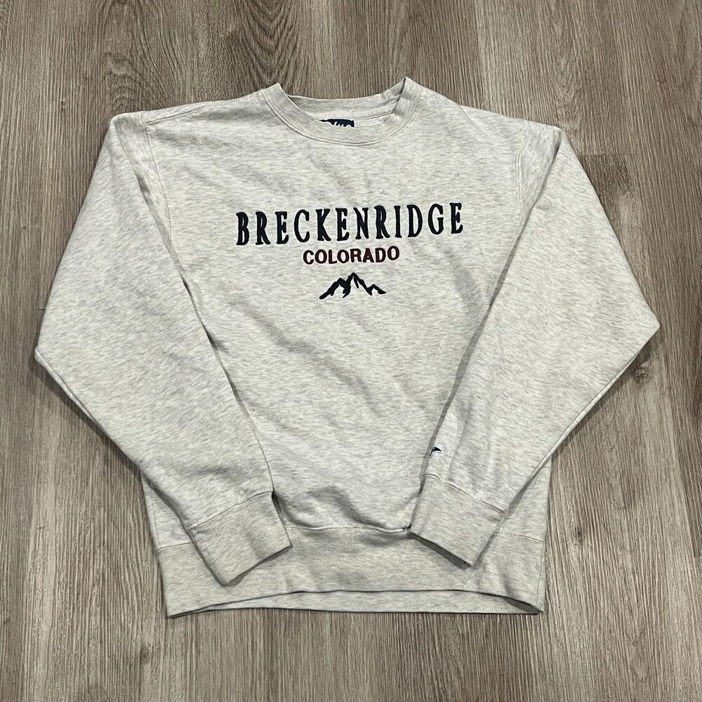 Vintage 00's Blue Woman's S Breckenridge Colorado Embroidered Crewneck